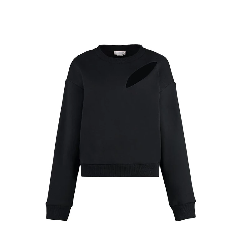 Black Cotton Sweatshirt Clothing - Women