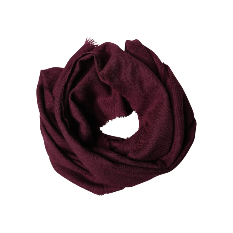Maroon Cashmere Fringes Neck Wrap Shawl Scarf - Men