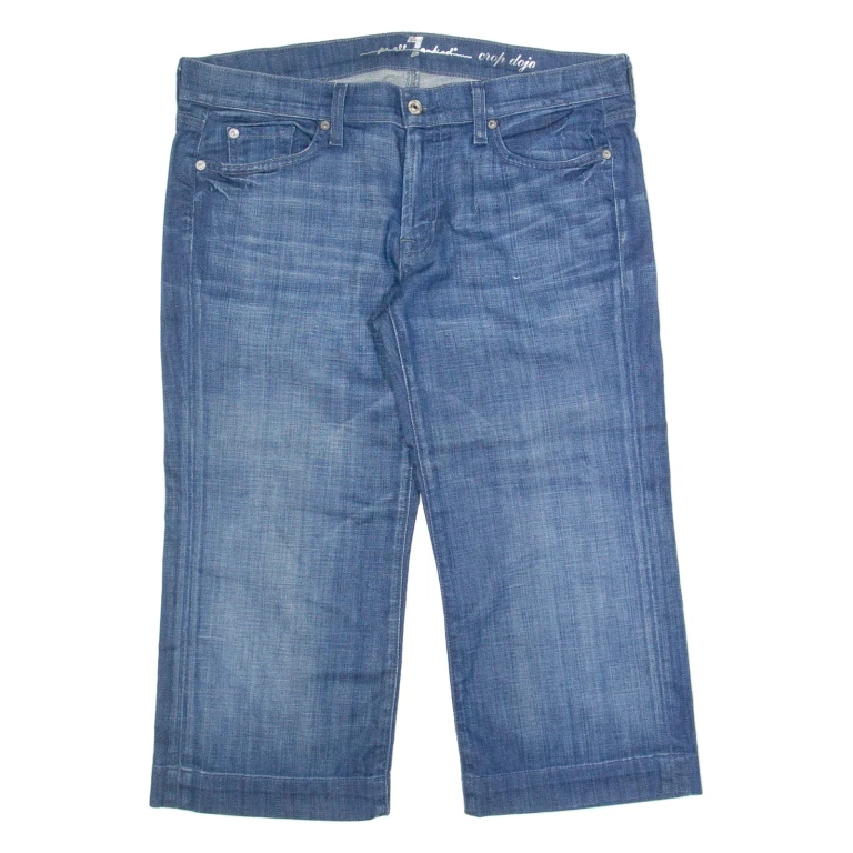 7 FOR ALL MANKIND Womens Jorts Shorts Blue M W32