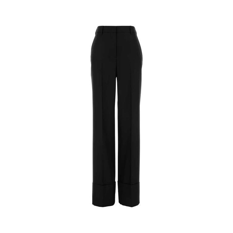 Valentino Garavani 6b0rb6f08vb 0no Nero Exterior: Virgin Wool Pantaloni