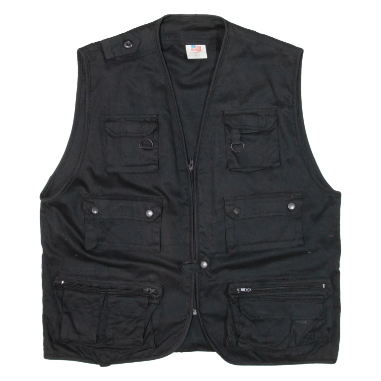 AMERICAN BASIC STYLE Mens Gilet Black 2XL