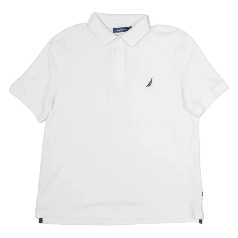 NAUTICA Mens Polo Shirt White M
