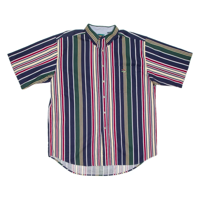 IVY CREW Mens Shirt Blue Striped XL