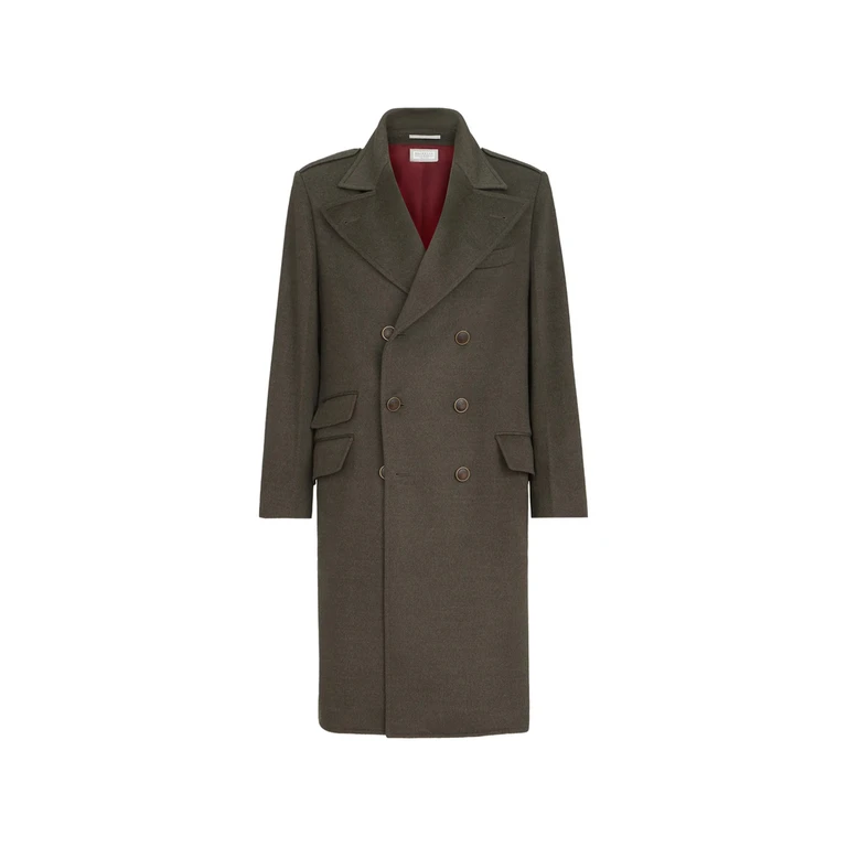 Brunello Cucinelli Lightweight Virgin-wool Cloth One-and-a Half Breasted Coat With Peak-lapels