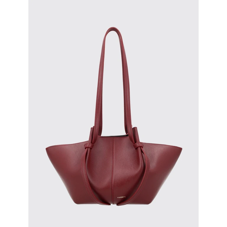 Mochi Flared Smooth Leather Shoulder Bag (MOCHIBERRY)