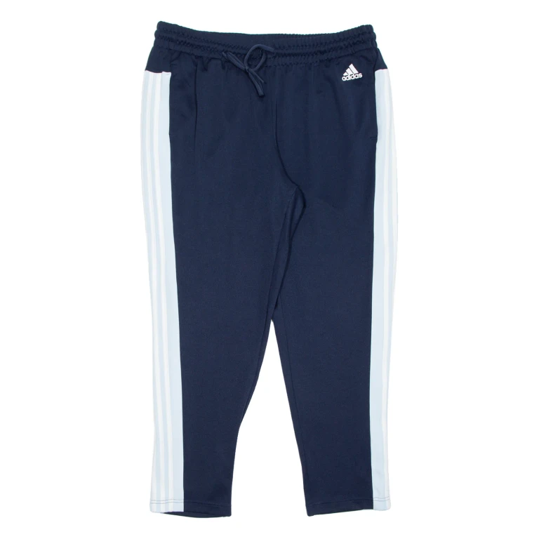 ADIDAS Womens Track Pants Blue Tapered 2XL W36 L28