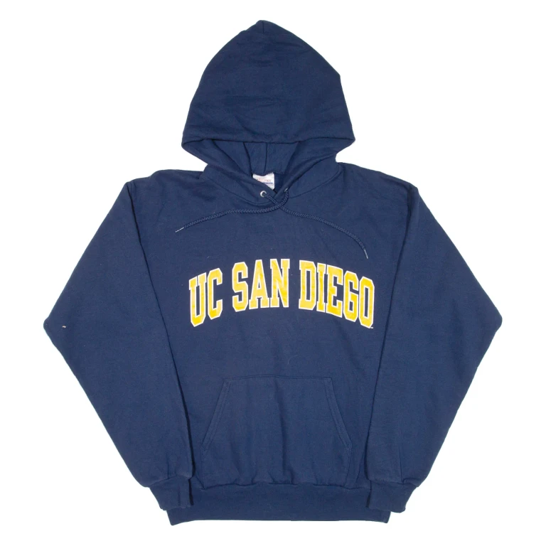 HANES Uc San Diego Mens Blue Hoodie USA M