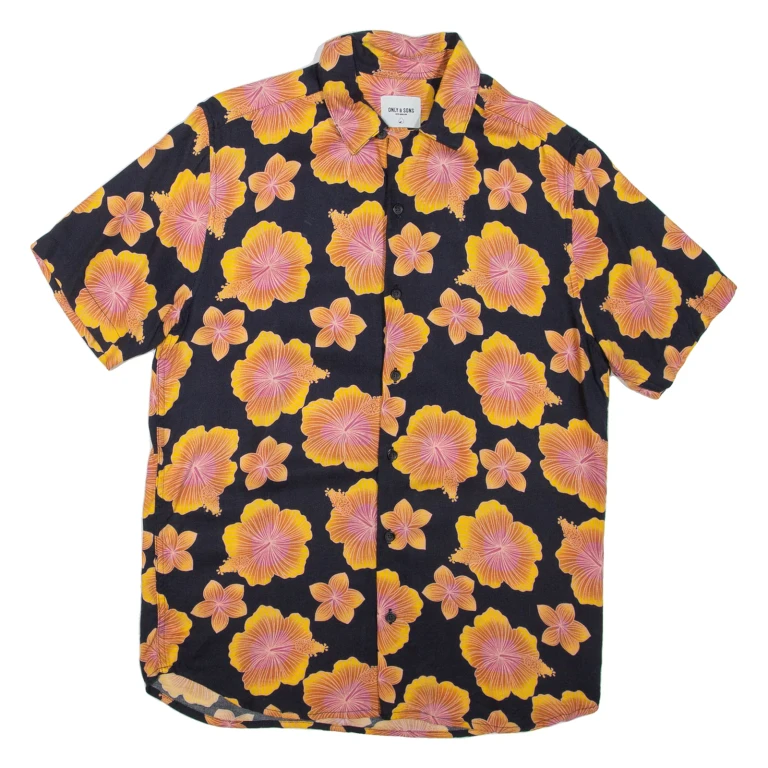 ONLY & SONS Mens Shirt Black Floral S