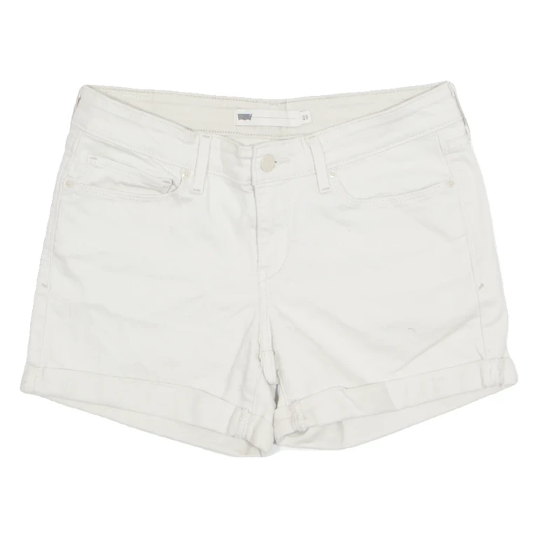 LEVI'S Turn Up Womens Denim Shorts Beige M W30