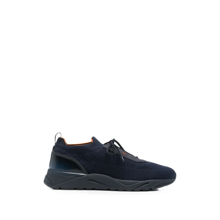 Flin Knit Leather-trim Sneakers