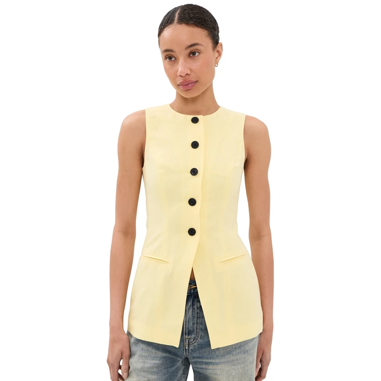 ALIGNE Leo Linen Mix Waistcoat Black 10