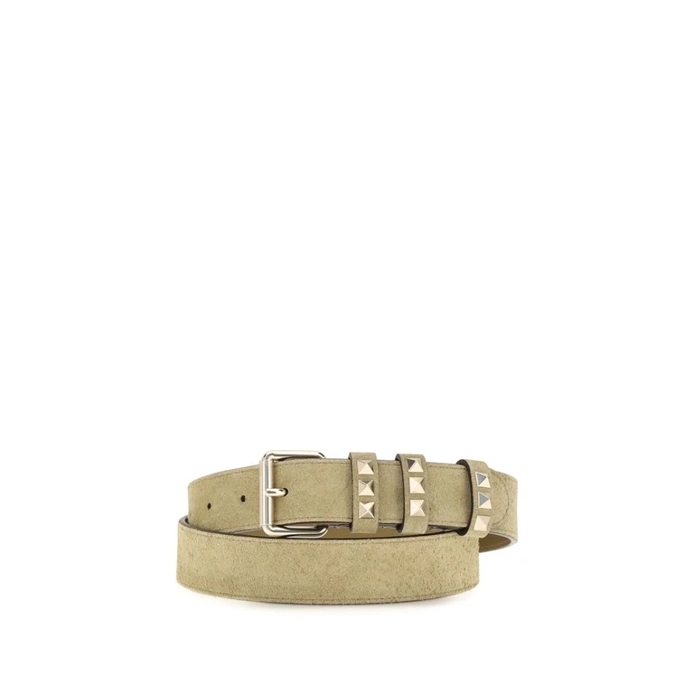 Beige Suede Leather Regular Belt - Women