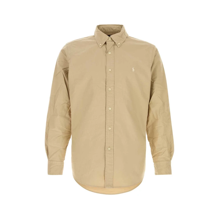 Polo Ralph Lauren Beige Oxford Shirt Dunetan Exterior: Cotton Camicie - Men