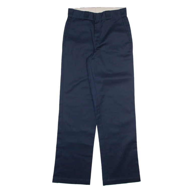 DICKIES Workwear Mens Trousers Blue Regular Straight W28 L32