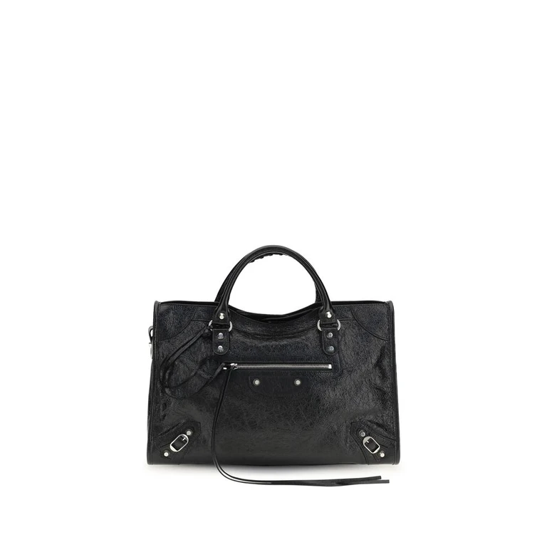 Balenciaga Black Lamb Ovis Aries Shoulder Bag - Women