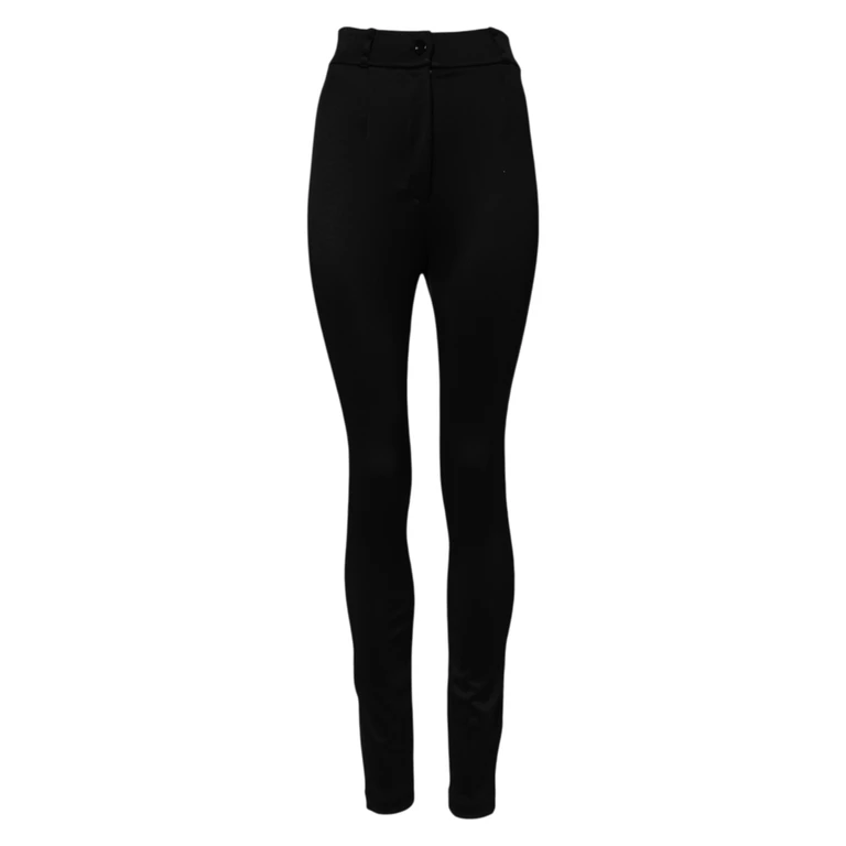 Dolce & Gabbana Black Nylon High Waist Skinny Leggings Pants Elastane - Women