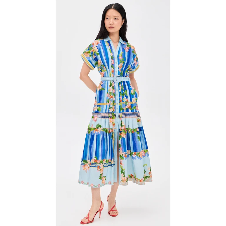 SALONI Riya Dress 2462 Zinnia Sunset Plmt 14