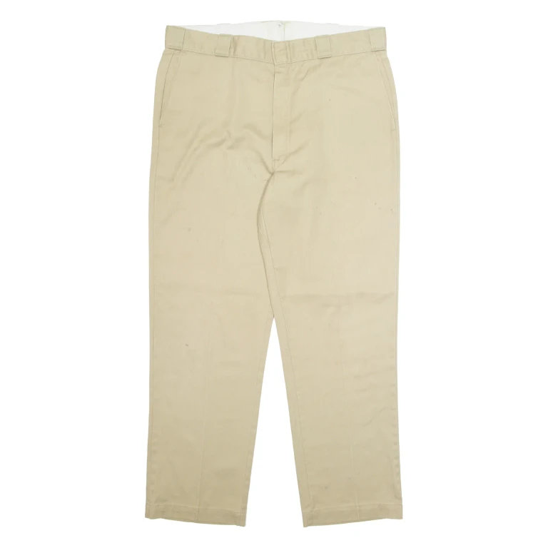 DICKIES Chino Workwear Mens Trousers Beige Regular Straight W38 L32