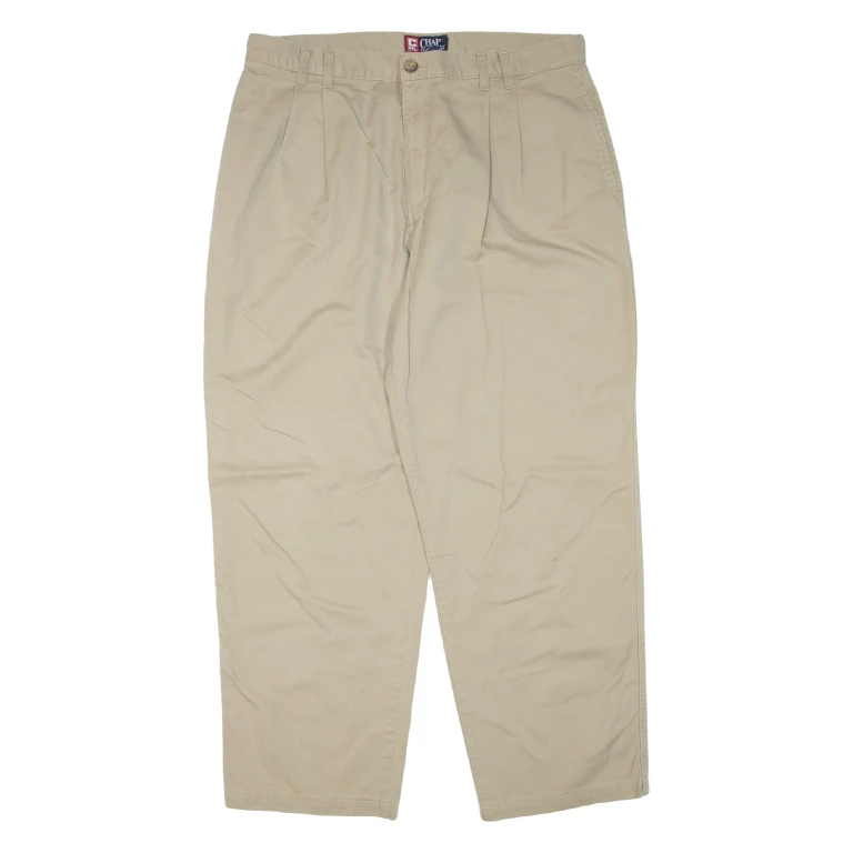 CHAPS Mens Trousers Beige Regular Tapered W36 L32