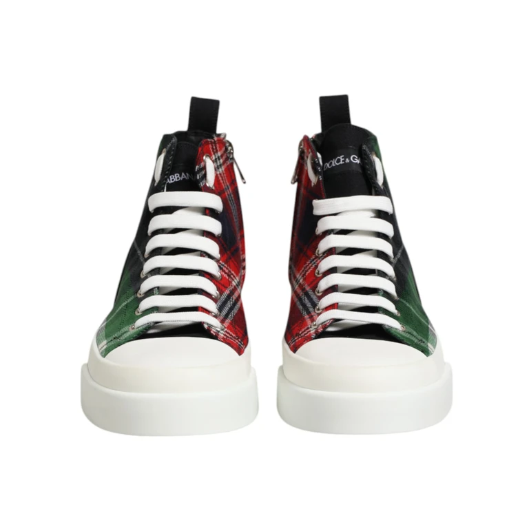 Dolce & Gabbana Multicolor Cotton High Top Men Sneakers Shoes Co+wv+13lf - Men