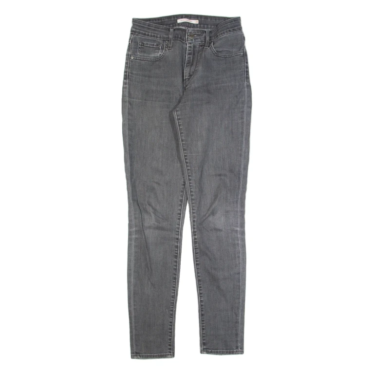 LEVI'S 721 High Rise Womens Jeans Grey Slim Skinny W26 L29