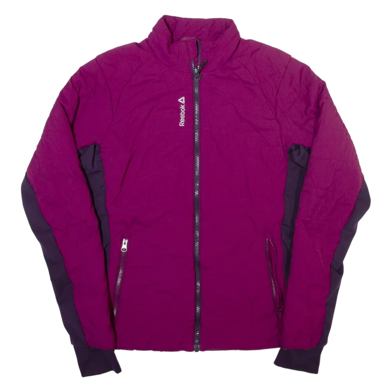 REEBOK Womens Jacket Purple Nylon M