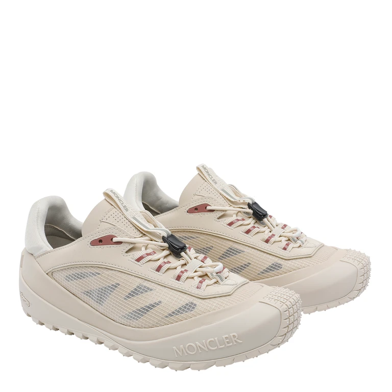 Moncler Sneakers Beige Fabric And Rubber/rubber Sole - Women