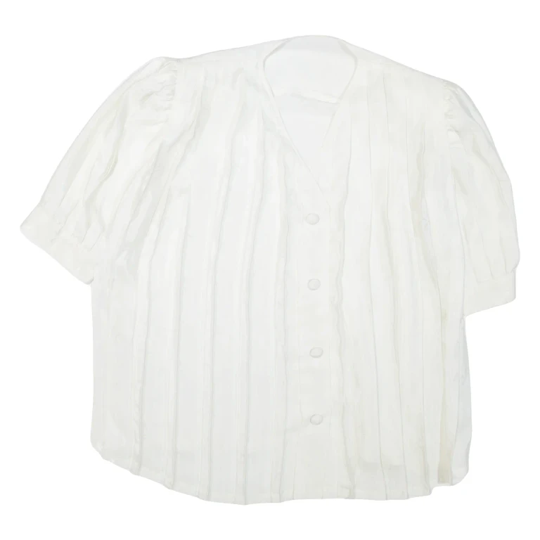 Womens Printed Blouse White L