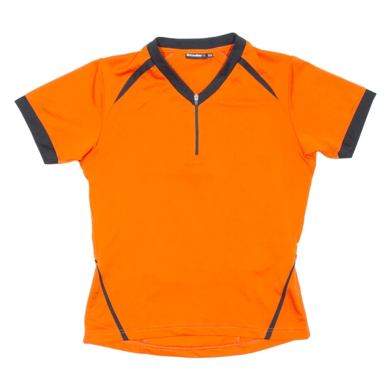 Cycling Womens Jersey Orange 1/2 Zip XS