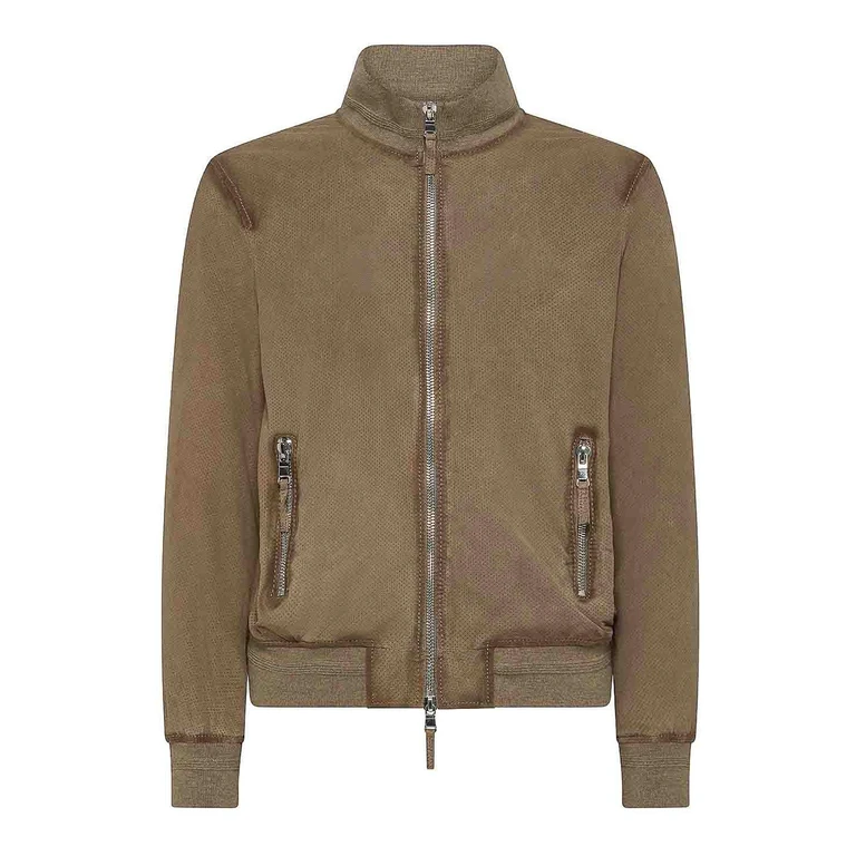Blouson En Cuir - Marron (QUENTINPERFO85)