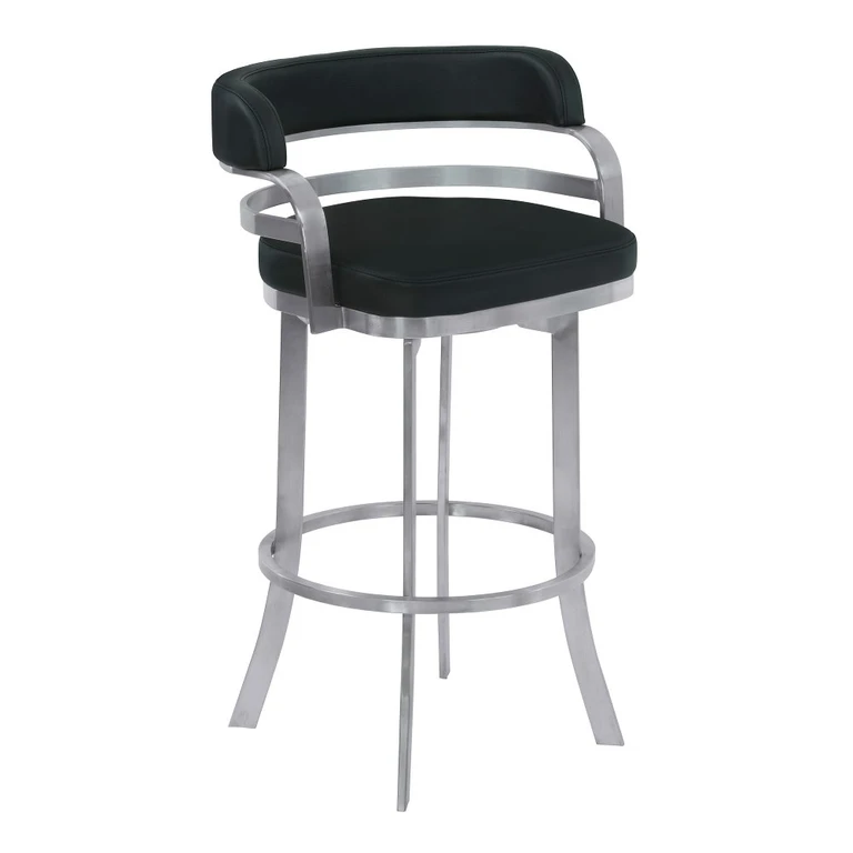 Prinz Black Swivel Counter Height Stool