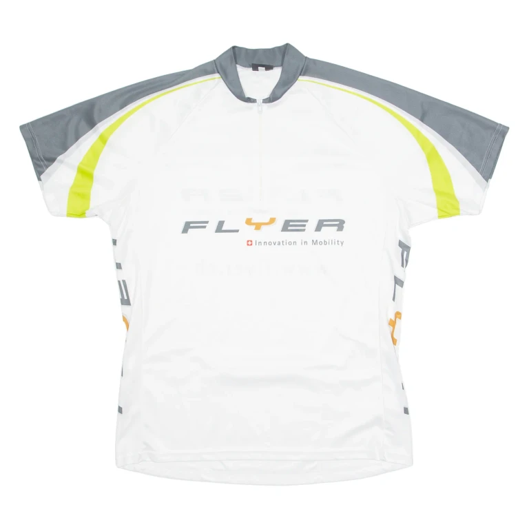 CUORE Cycling Mens Jersey White 1/4 Zip L