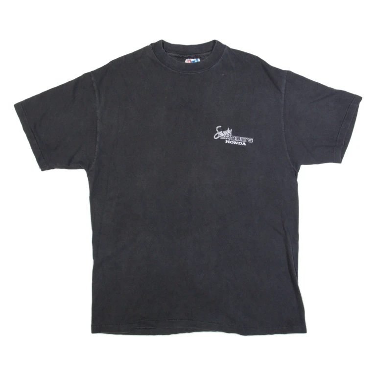 HANES Sandy Brodies Racing Mens T-Shirt Black USA L