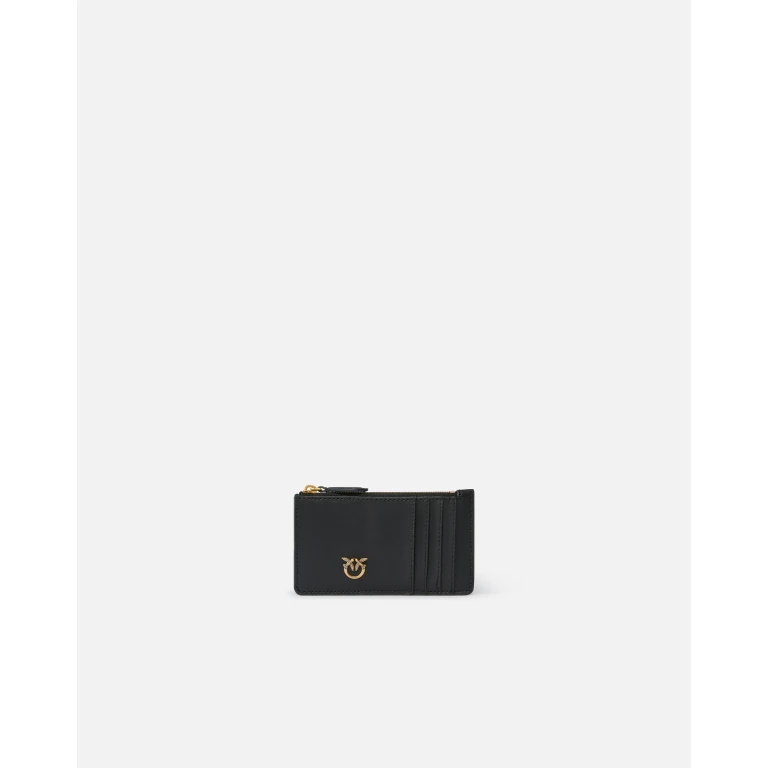 Pinko - Porte-cartes zippé à motif en chevrons