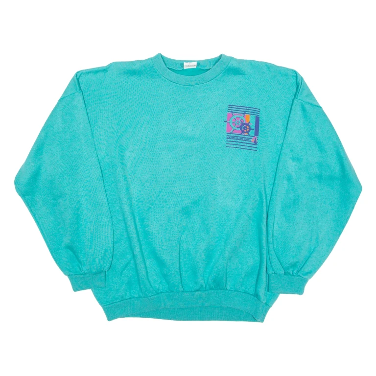 Newport Sailing School Mens Sweatshirt Blue Crew Neck L