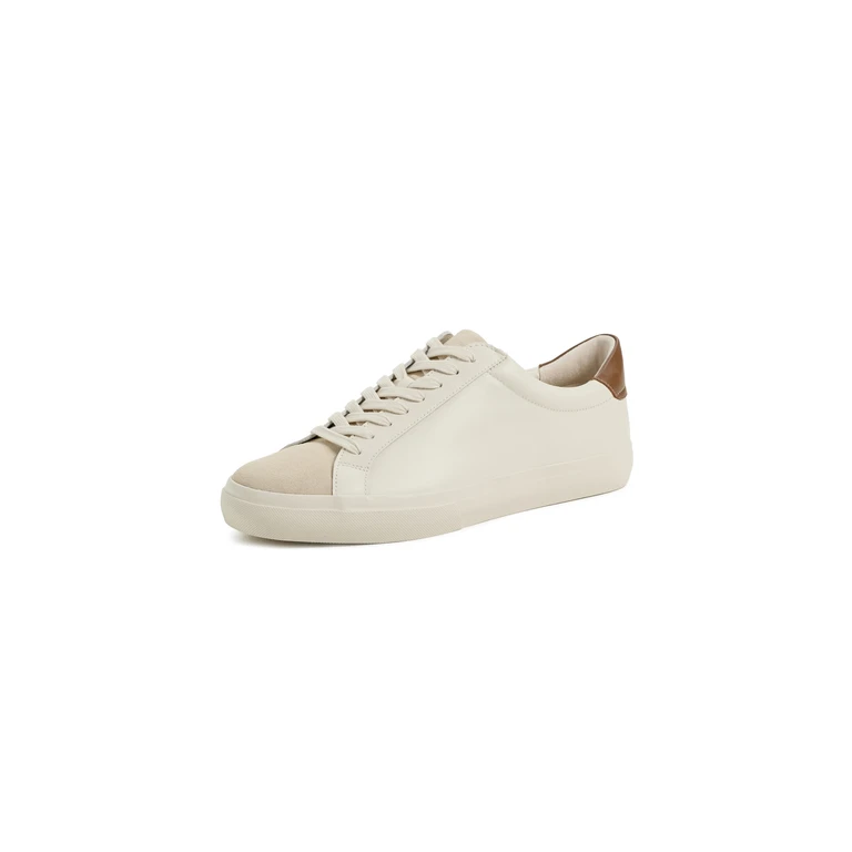 Vince Fulton Leather Sneakers pebble white 7