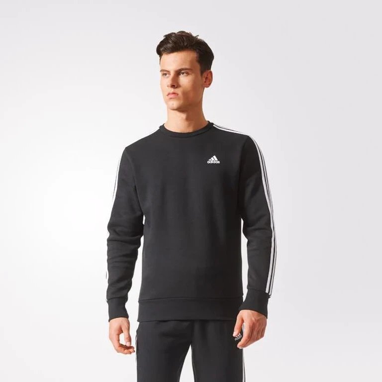 adidas Men's Essentials 3 Stripe Crewneck