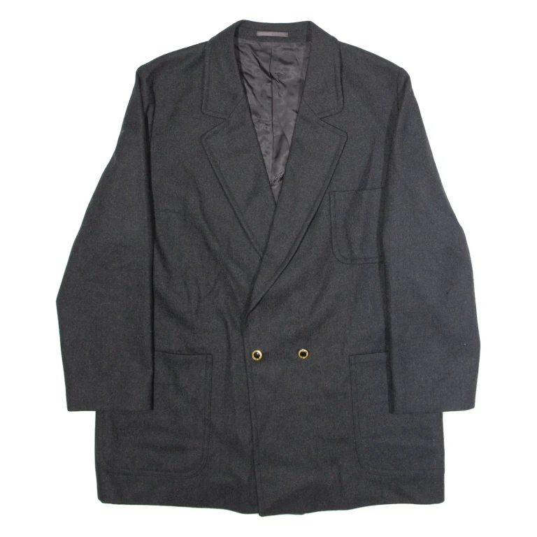 BURBERRY Mens Blazer Jacket Grey Wool XL