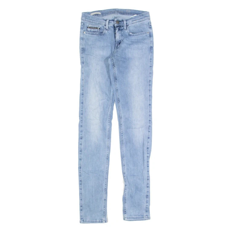 CALVIN KLEIN Womens Jeans Blue Slim Skinny Stone Wash W26 L32