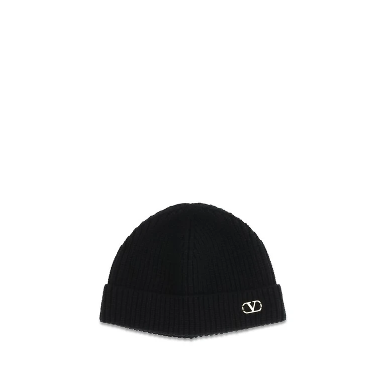 Valentino Garavani Black Cashmere Beanie Accessory - Men