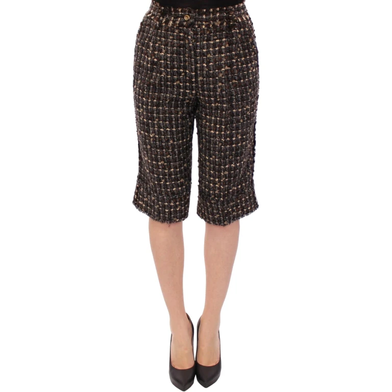 Multicolor Wool Shorts Pants - Women