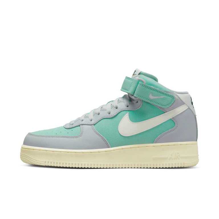 Men's Air Force 1 Mid '07 Lx 'Grey Fog Enamel Green' Sneakers