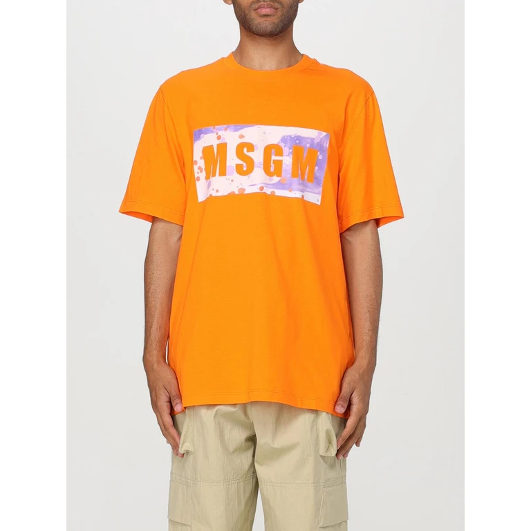MSGM T-Shirt Men color Orange (3640MM13824700210)