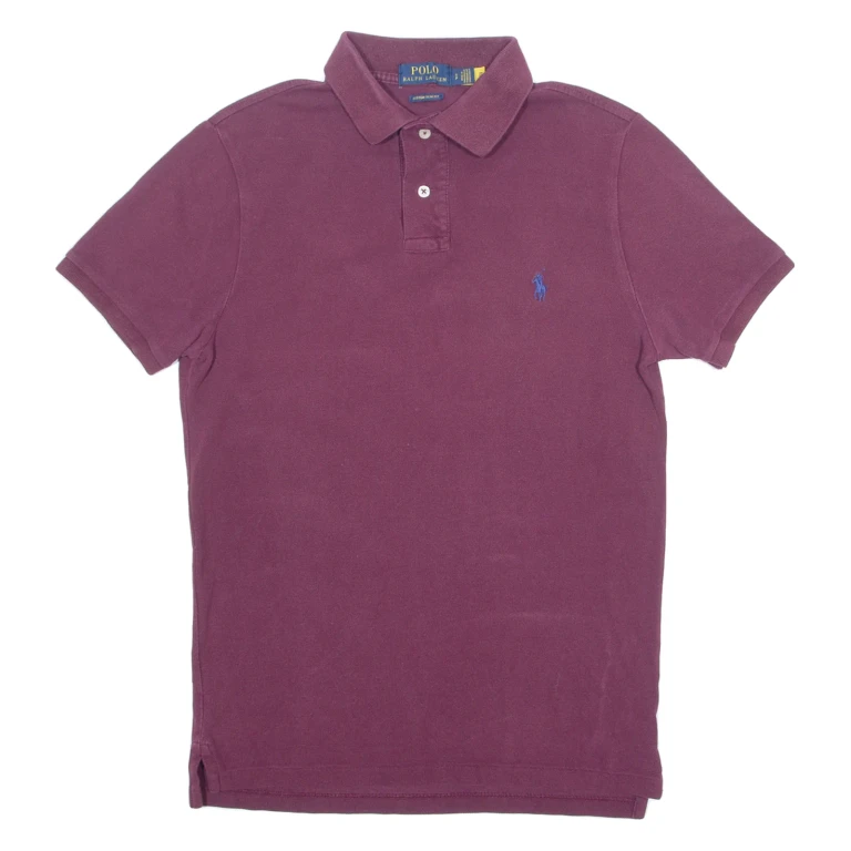 POLO RALPH LAUREN Custom Slim Fit Mens Polo Shirt Maroon S
