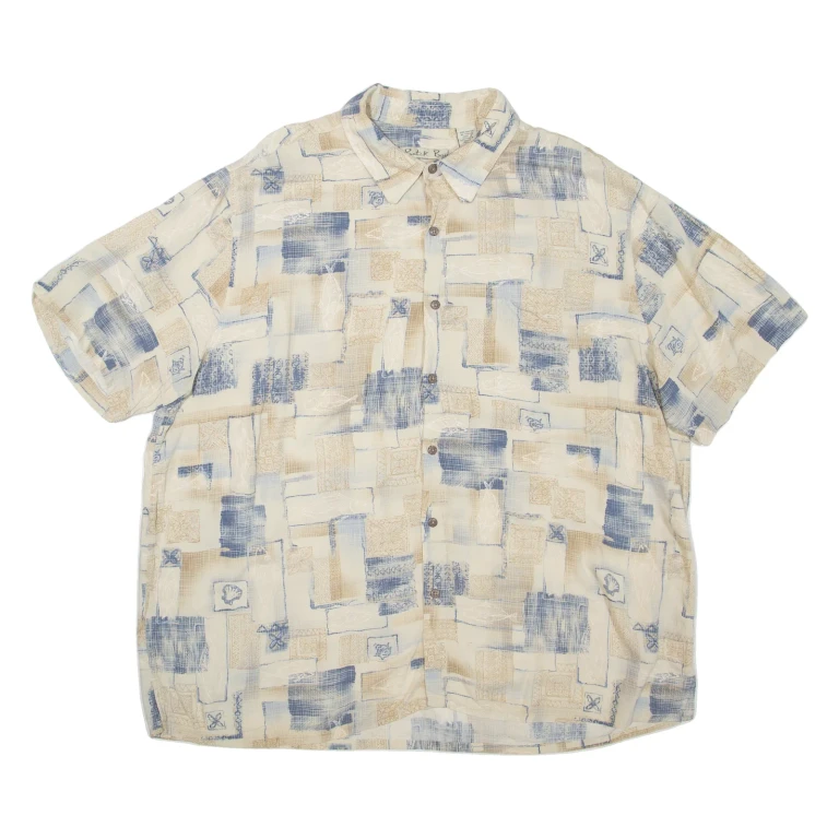 BATIK BAY Mens Shirt Beige 2XL