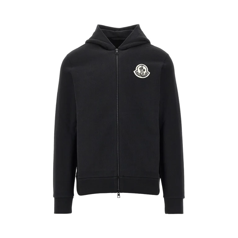 Full-zip hoodie with logo patch Man S