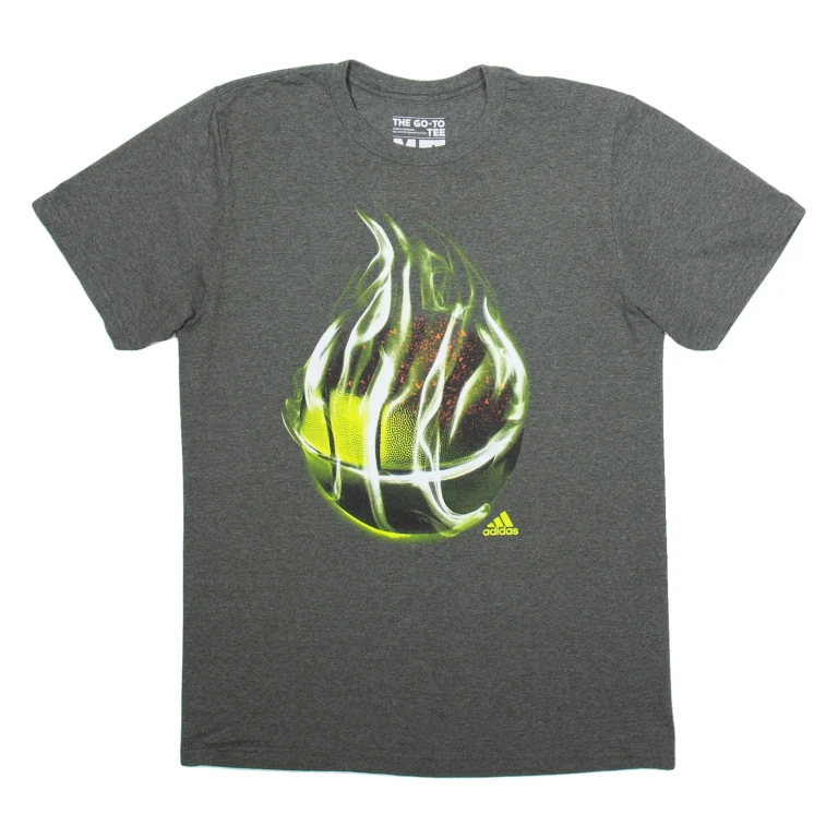 ADIDAS Mens T-Shirt Grey M