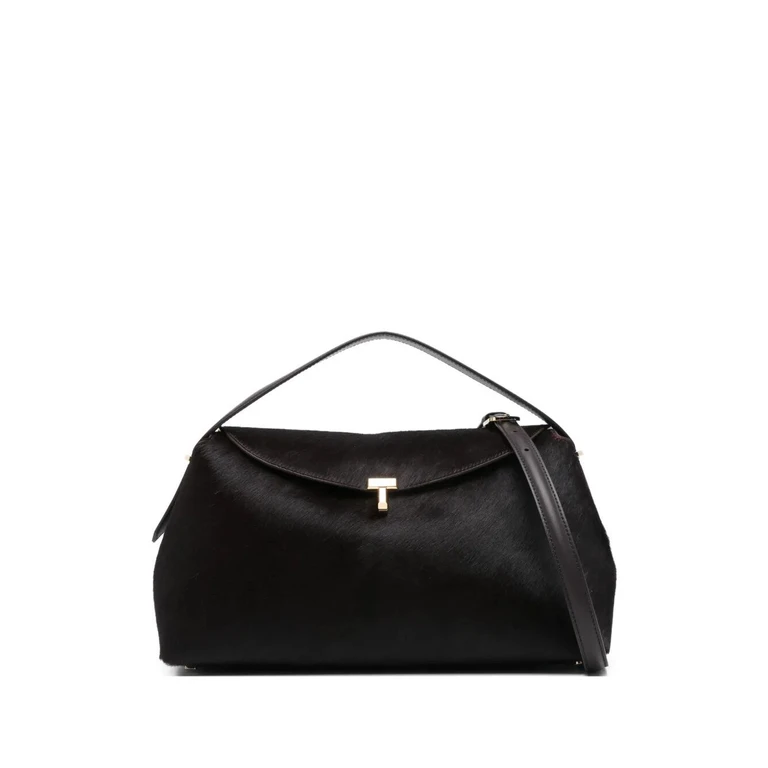 TOTEME "T-Lock Pony Hair" Top Handle Bag