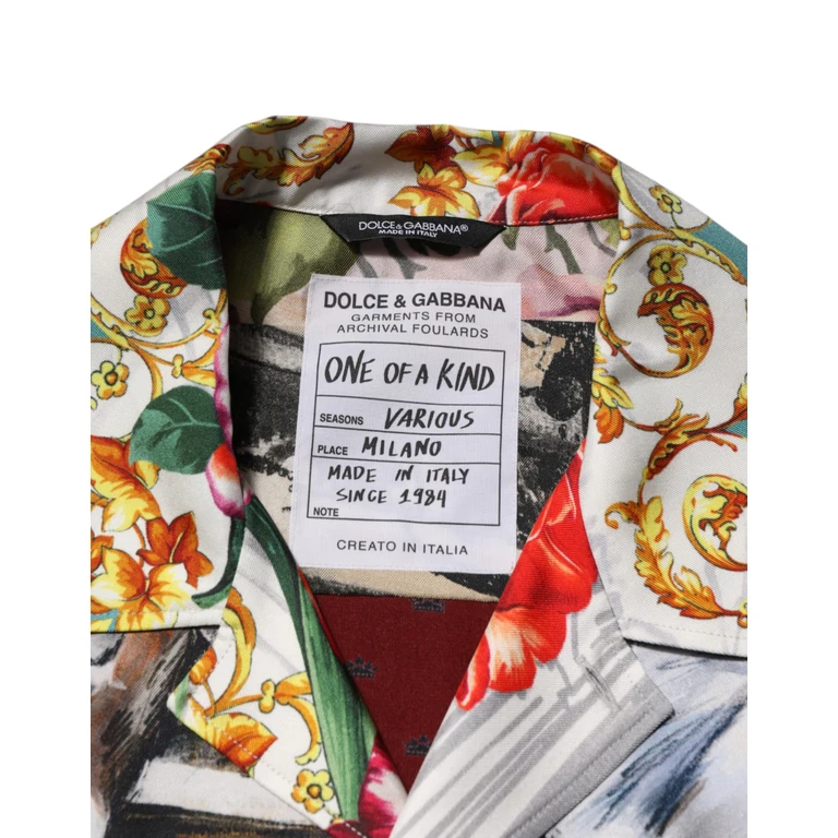 Dolce & Gabbana Multicolor Shell Print Hawaii Casual Shirt Silk - Men