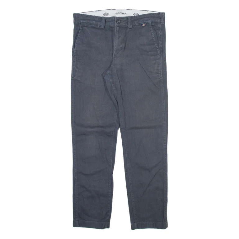 DICKIES Mens Trousers Grey Regular Straight W32 L29
